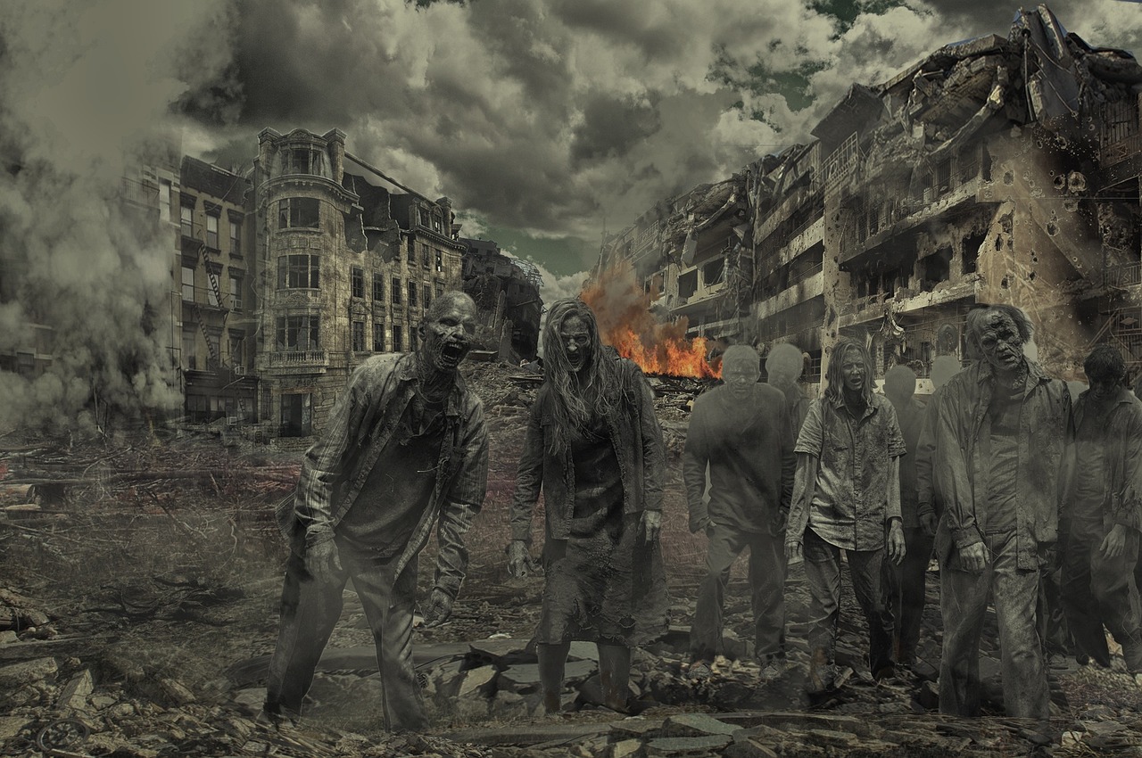 zombie apocalypse, illustration for apocalyptic story ideas article