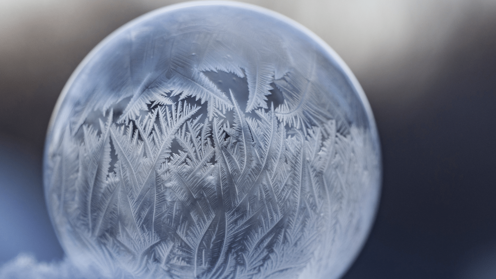 Frozen soap bubble, illustration for fantasy/science fiction story Frozen