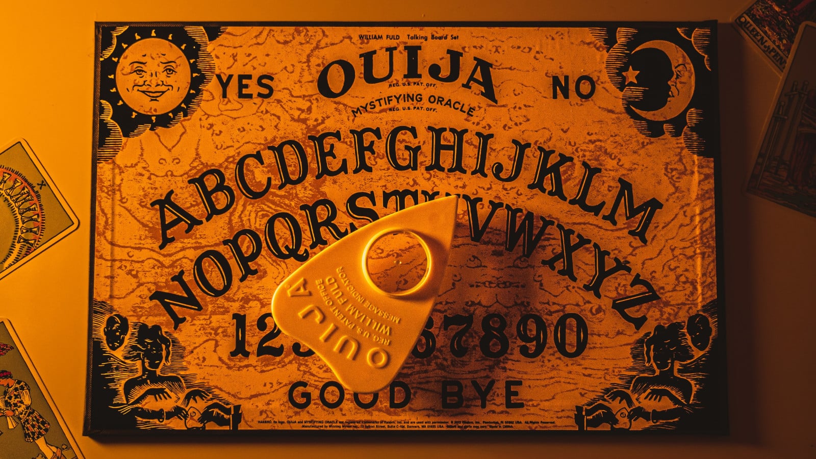 Ouija board - Illustration for comedy horror story Demonic Demotion